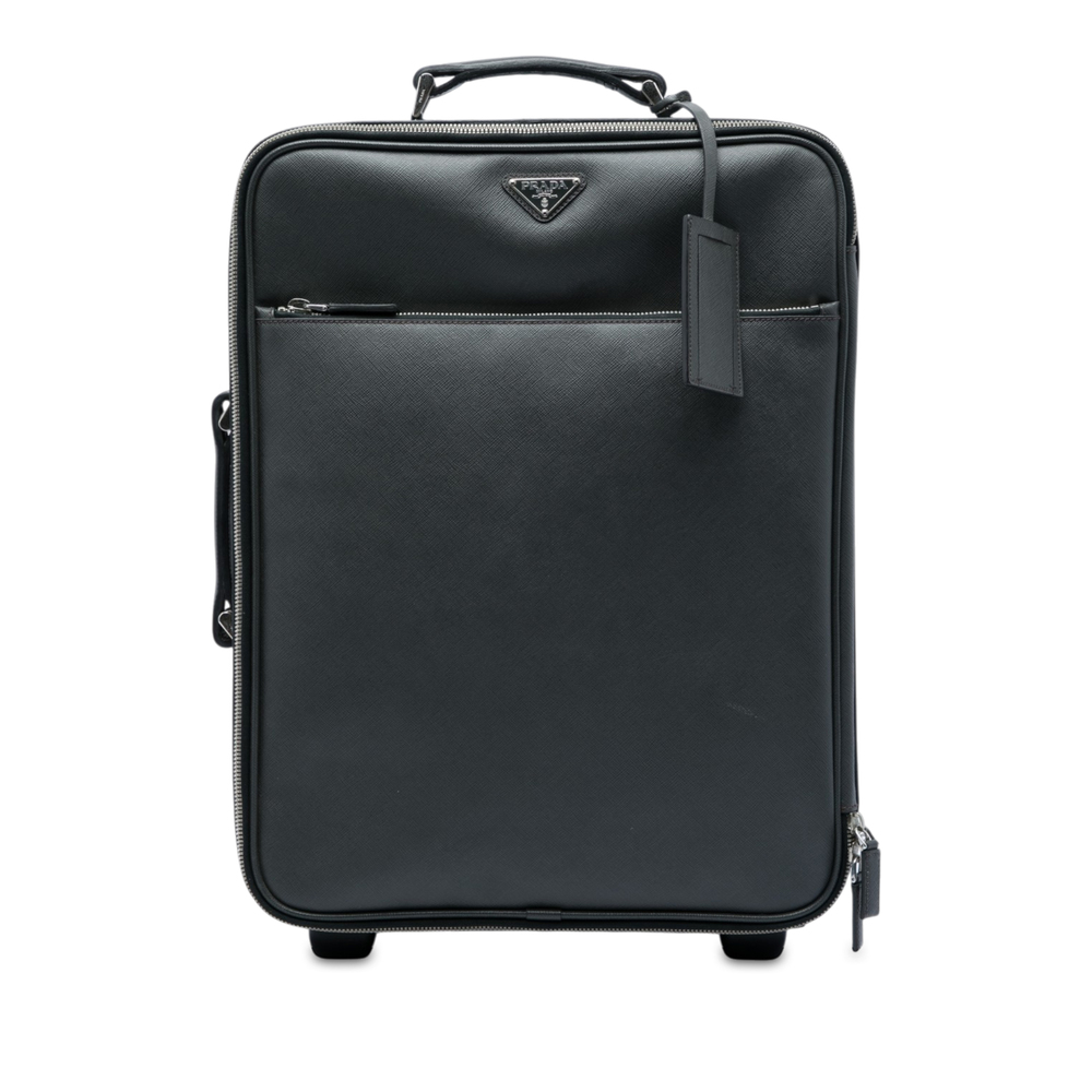 Pre-Loved Prada Saffiano Rolling Trolley Suitcase